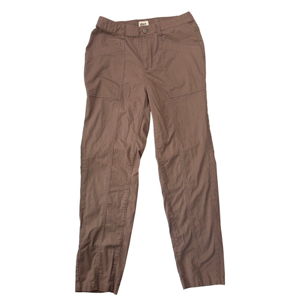 Pact Brown Straight-Leg Utility Trousers - Picture 2 of 8